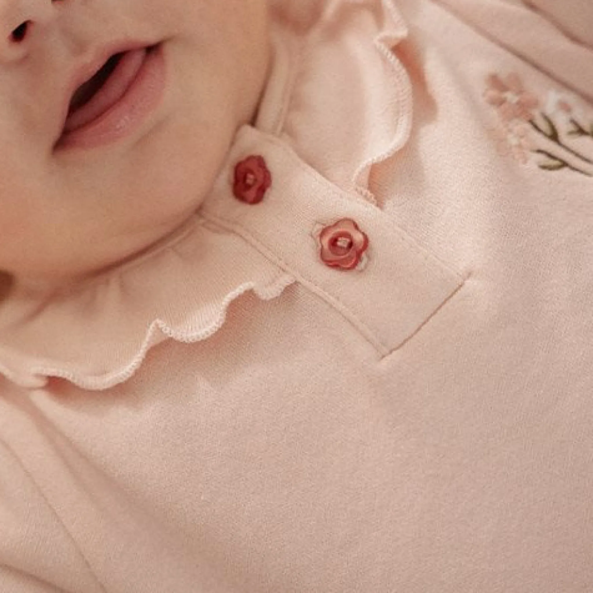 Little Dutch Shirt long sleeve - Light pink - Fairy Garden Hot