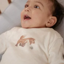 Little Dutch Shirt long sleeve - Sand - Forest Friends - Little Fox Sale