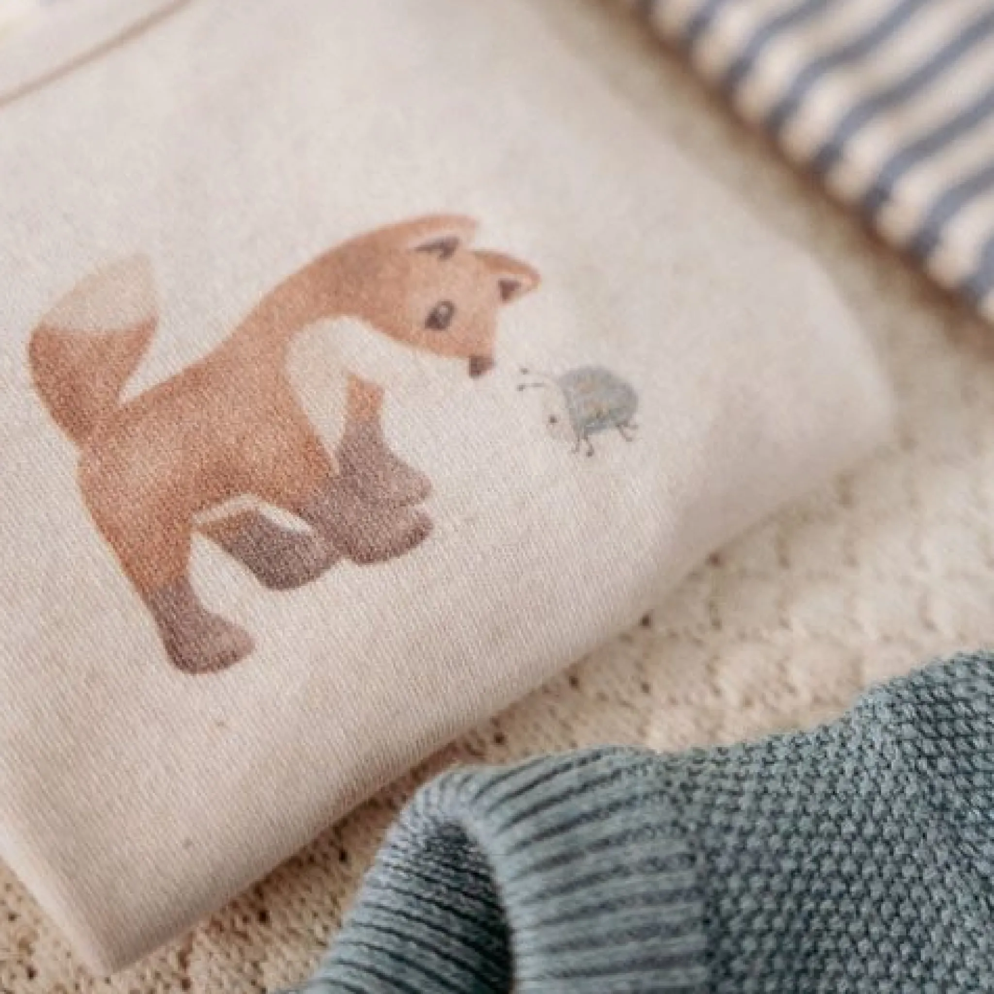 Little Dutch Shirt long sleeve - Sand - Forest Friends - Little Fox Sale