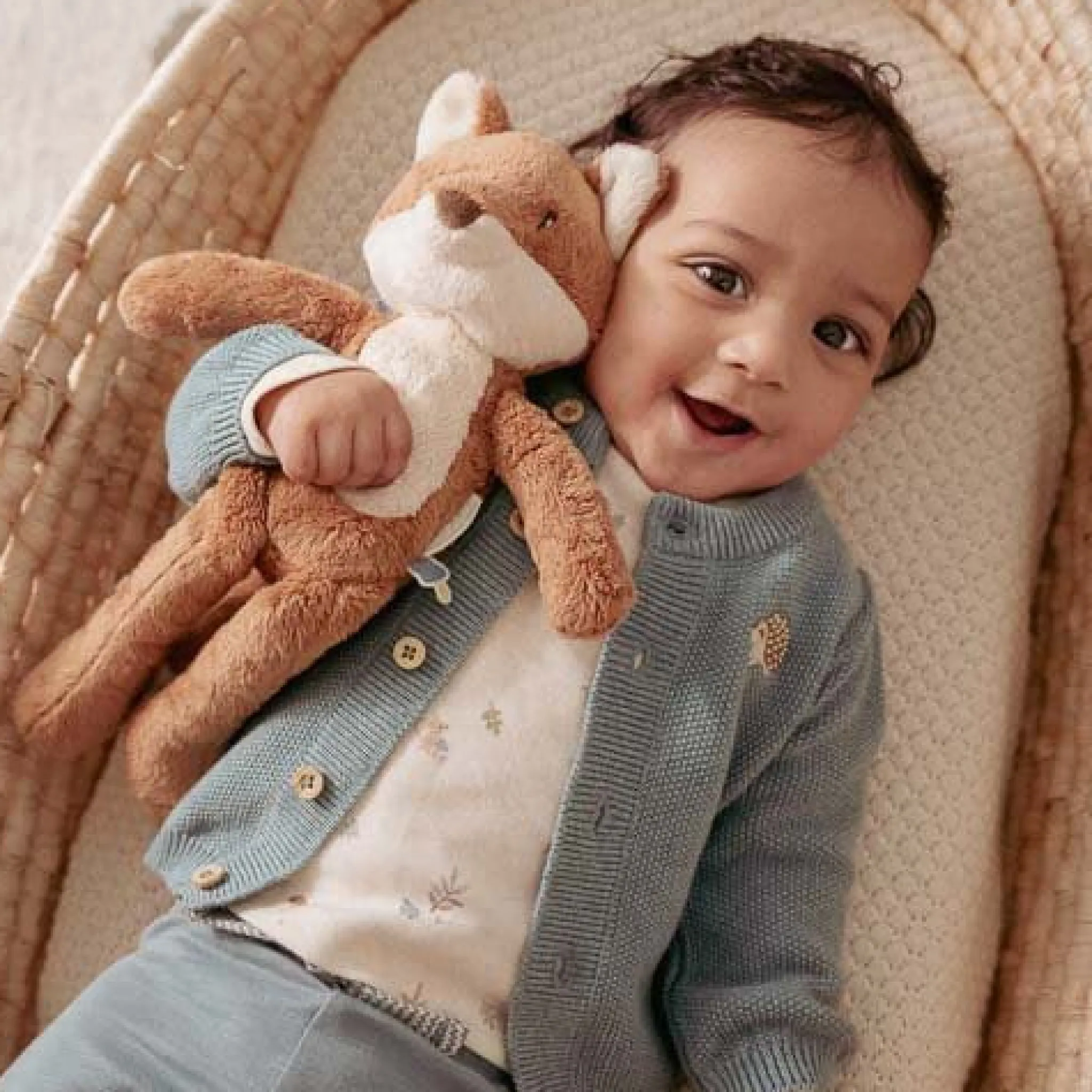 Little Dutch Shirt long sleeve - Sand - Forest Friends - All over print Sale
