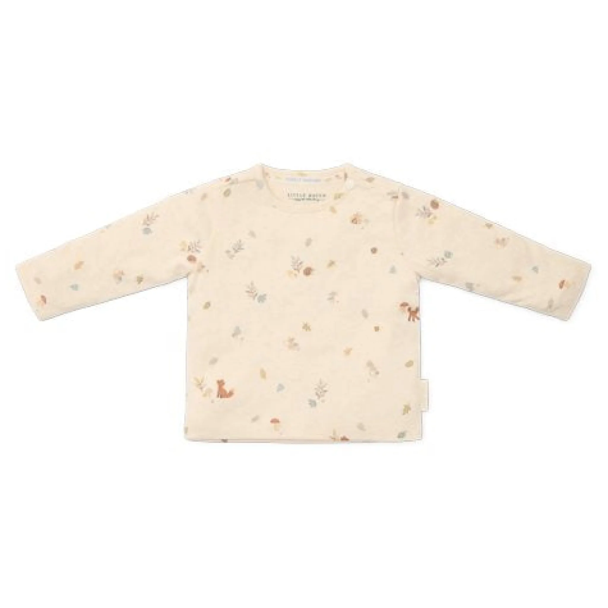 Little Dutch Shirt long sleeve - Sand - Forest Friends - All over print Sale