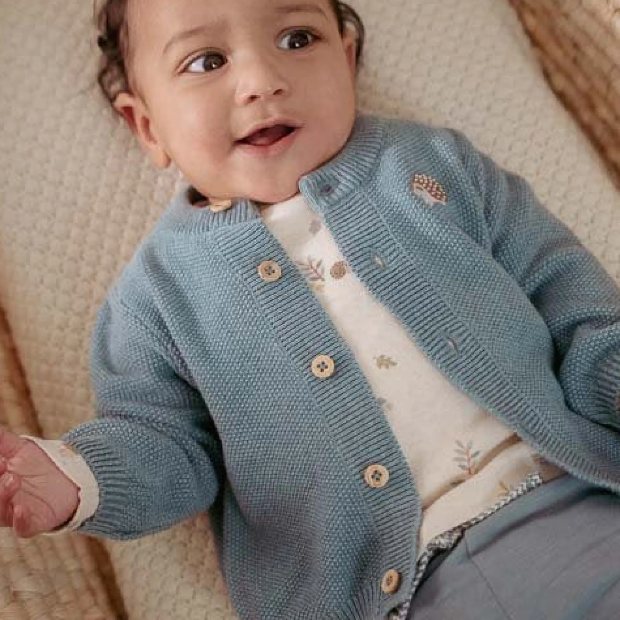 Little Dutch Shirt long sleeve - Sand - Forest Friends - All over print Sale
