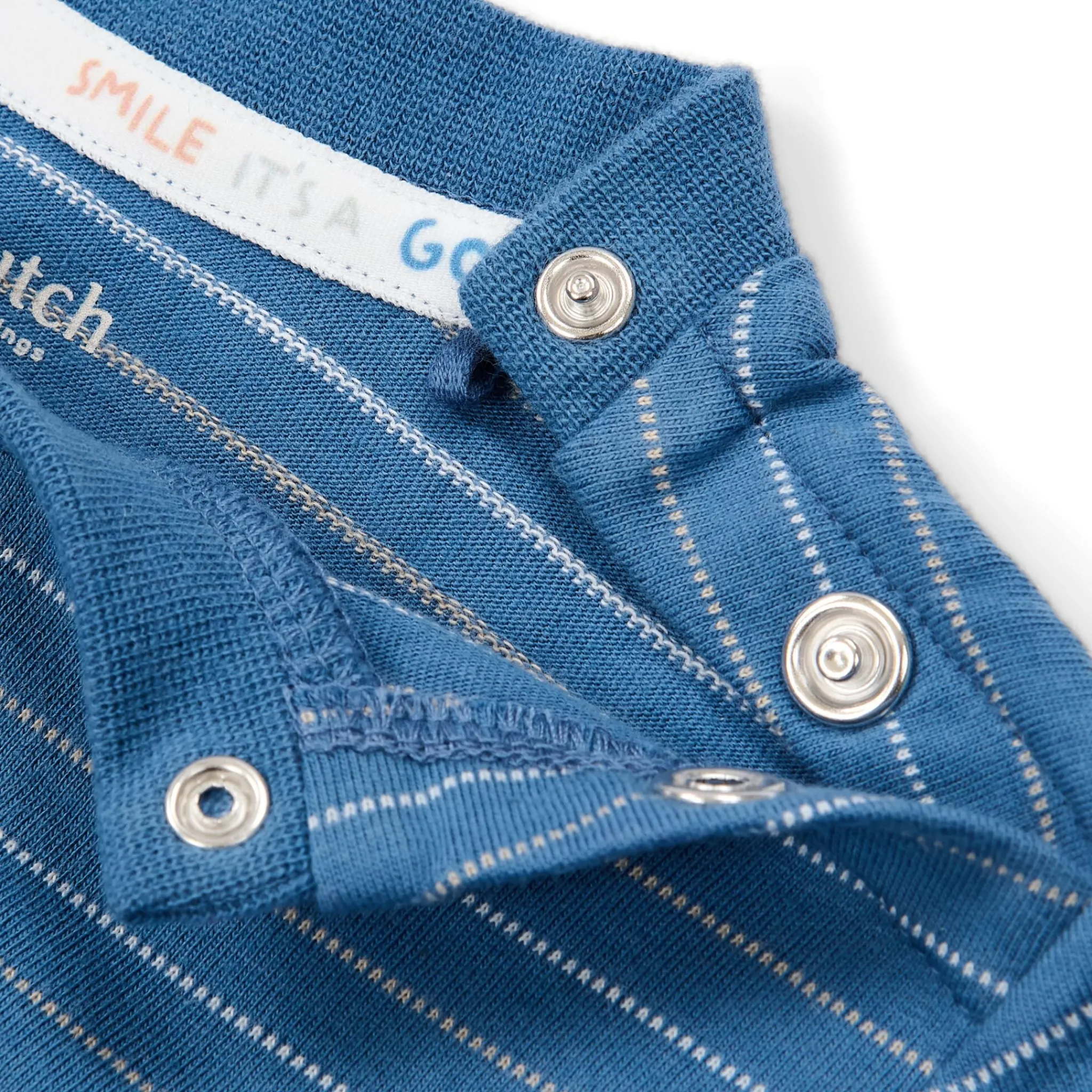 Little Dutch Shirt short sleeve - Blue - Indigo Stripe New