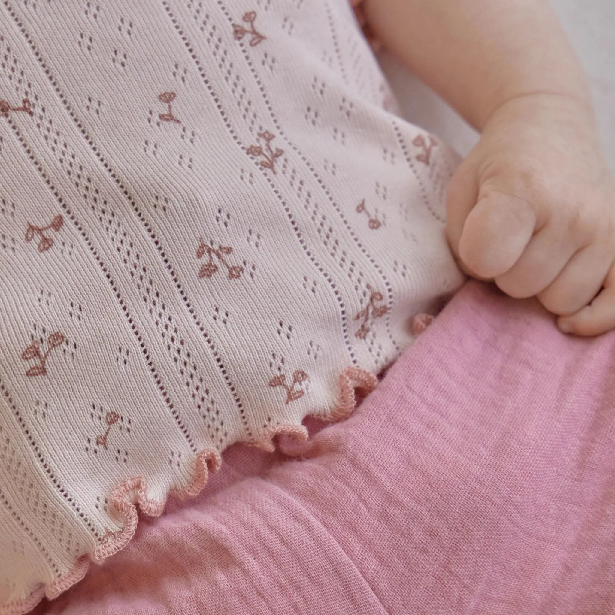 Little Dutch Shirt short sleeve - Pink - Fairy Flowers Hot