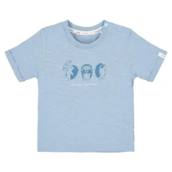 Little Dutch Shirt short sleeve print - Blue Clearance