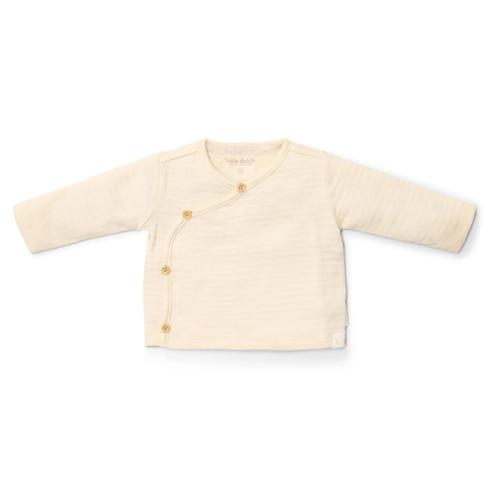 Little Dutch Shirt wrap long sleeve - Beige - Newborn Naturals
