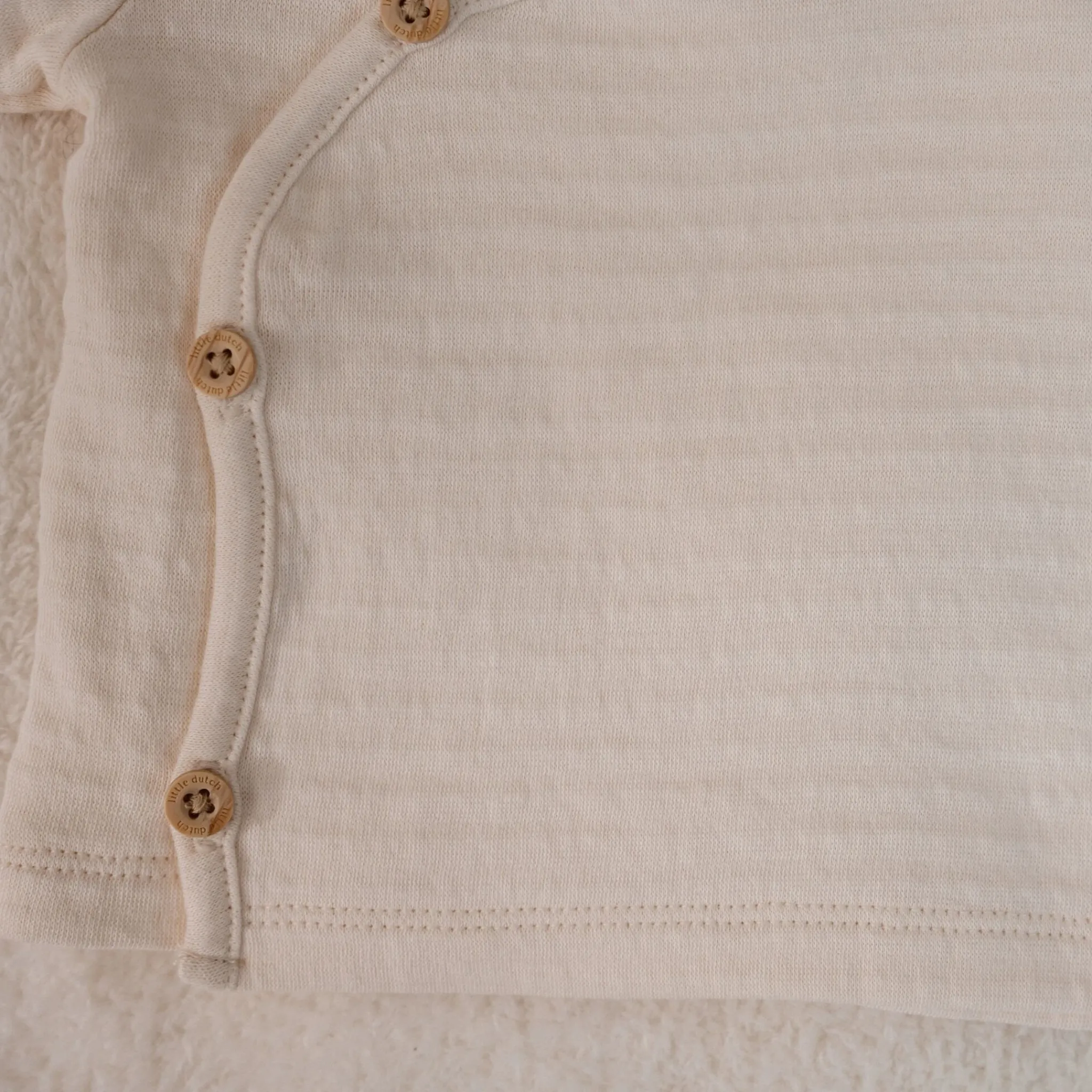 Little Dutch Shirt wrap long sleeve - Beige - Newborn Naturals