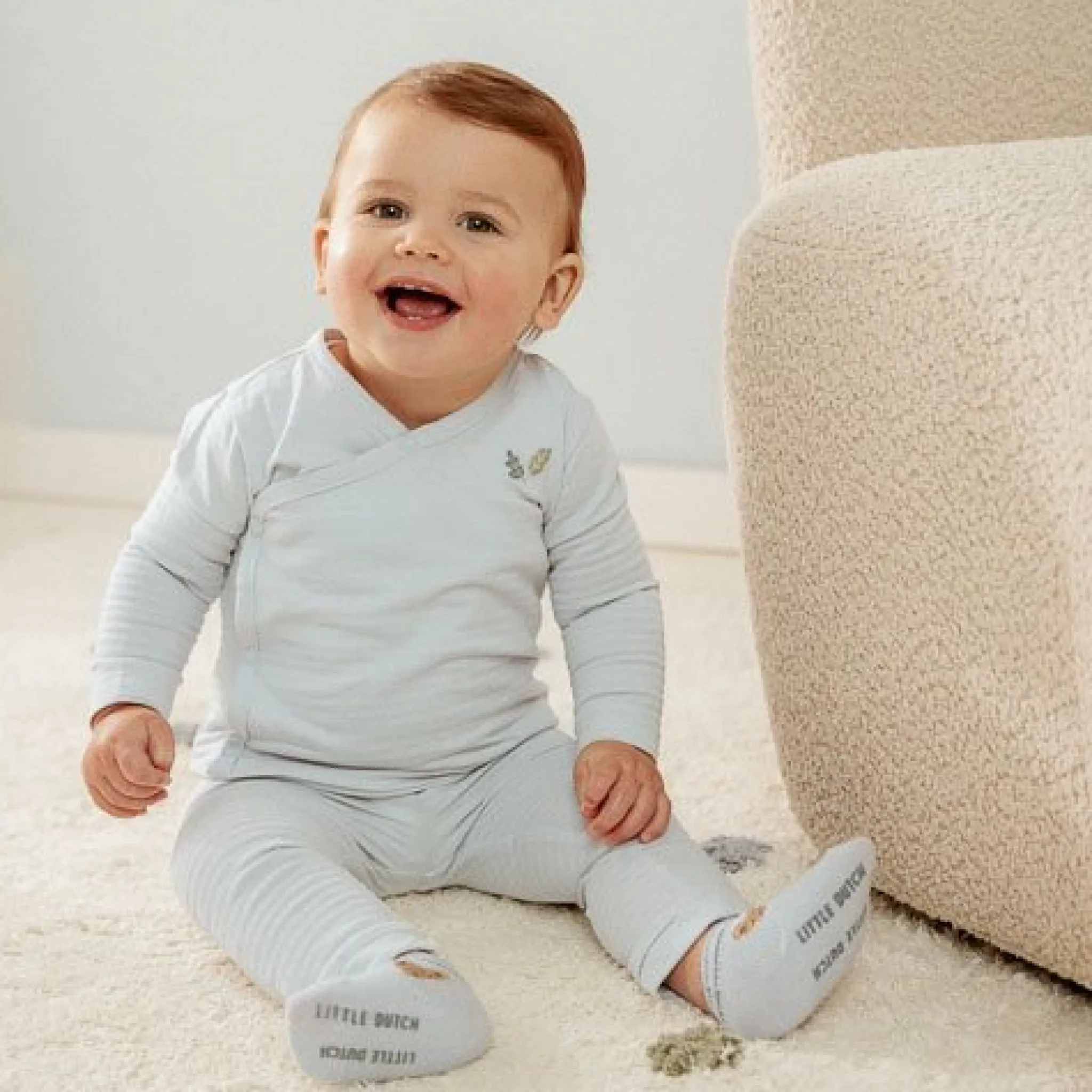 Little Dutch Shirt wrap long sleeve - Blue - Forest Friends Discount
