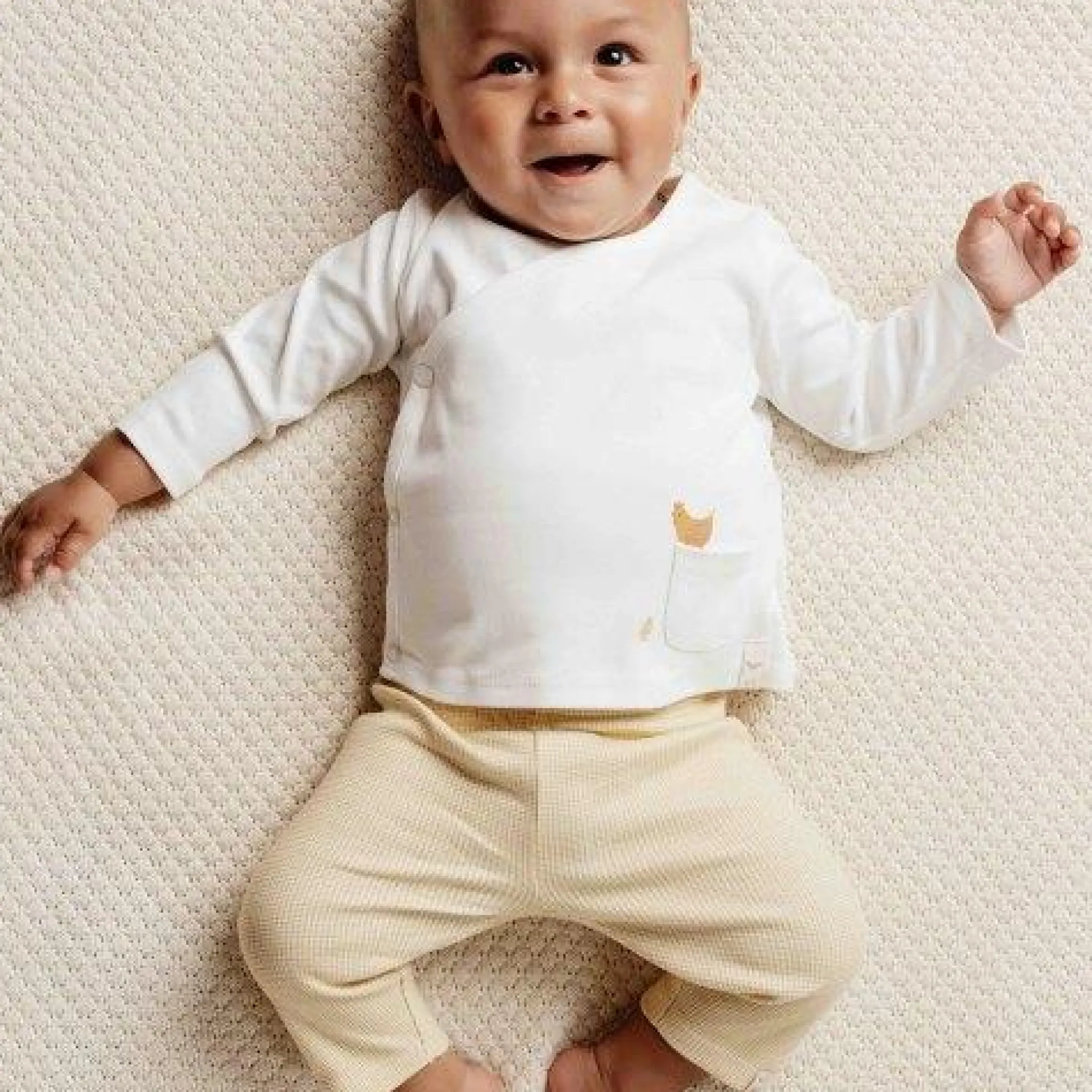 Little Dutch Shirt wrap long sleeve - White - Little Farm - Print