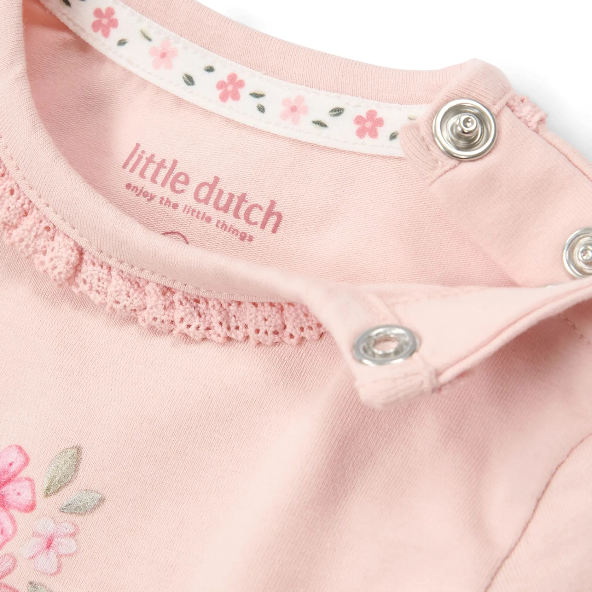 Little Dutch Short sleeve romper - Pink Discount