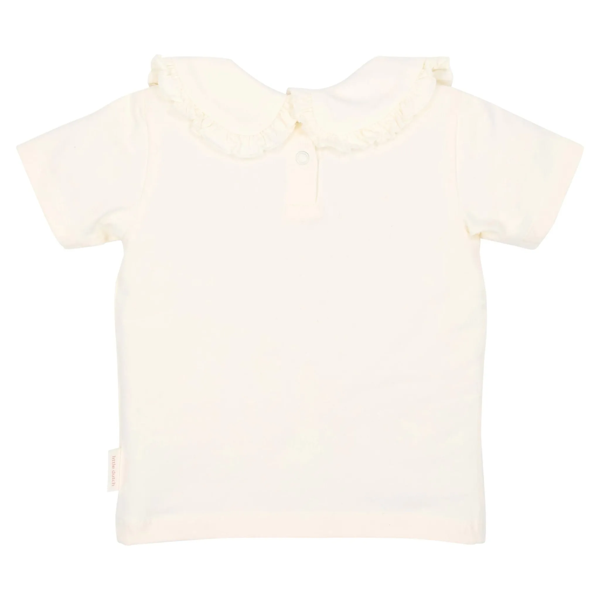 Little Dutch Short sleeve shirt with collar - White