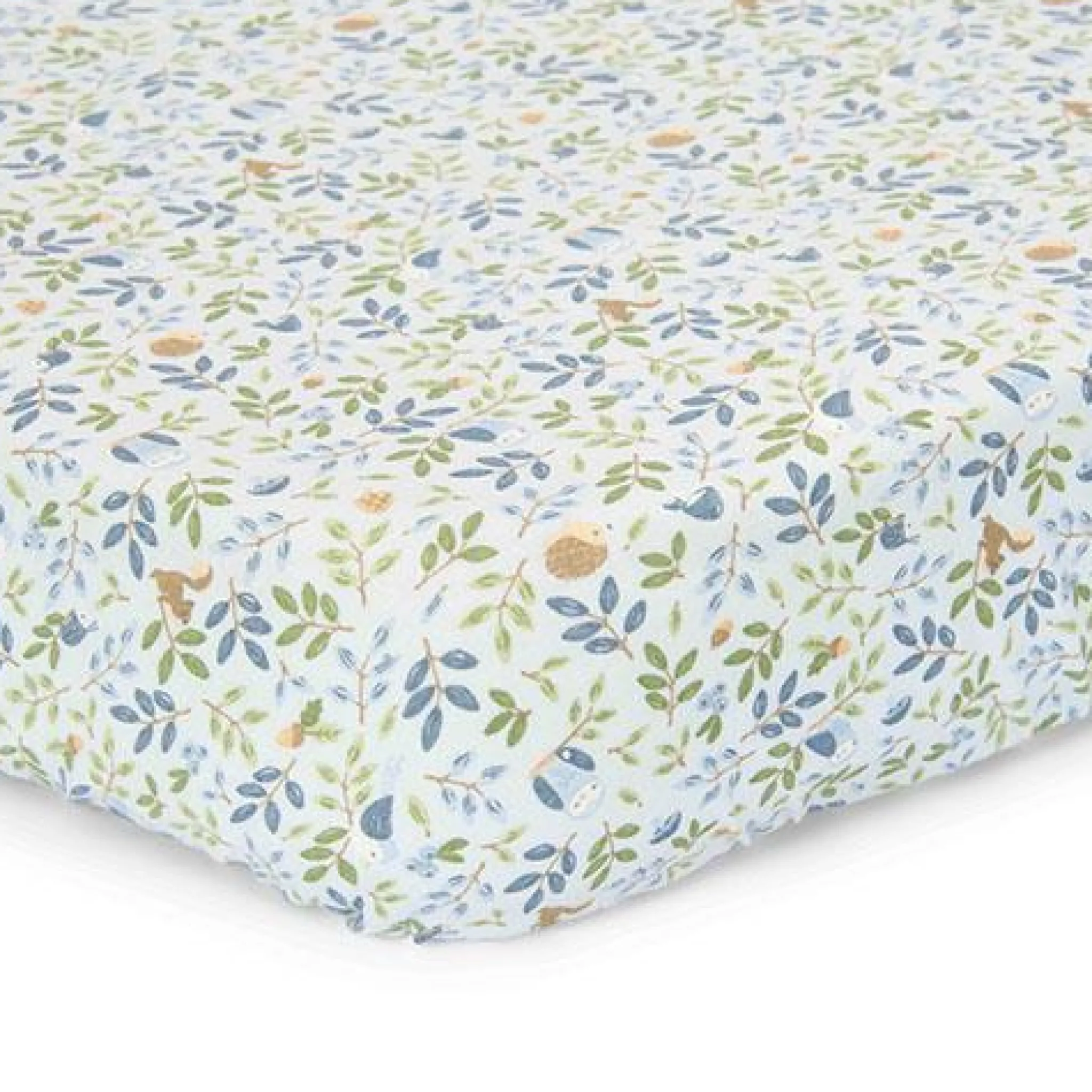 Little Dutch Single fitted sheet - Blue - Forest Friends - Forest Adventure Clearance