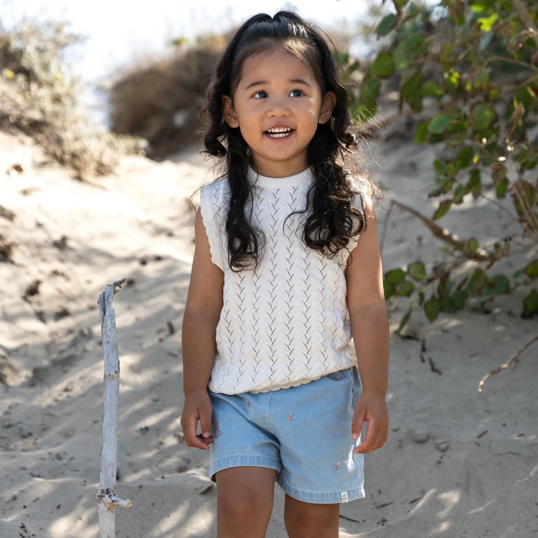 Little Dutch Singlet knitted - White