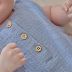 Little Dutch Sleeveless romper - Blue Sale