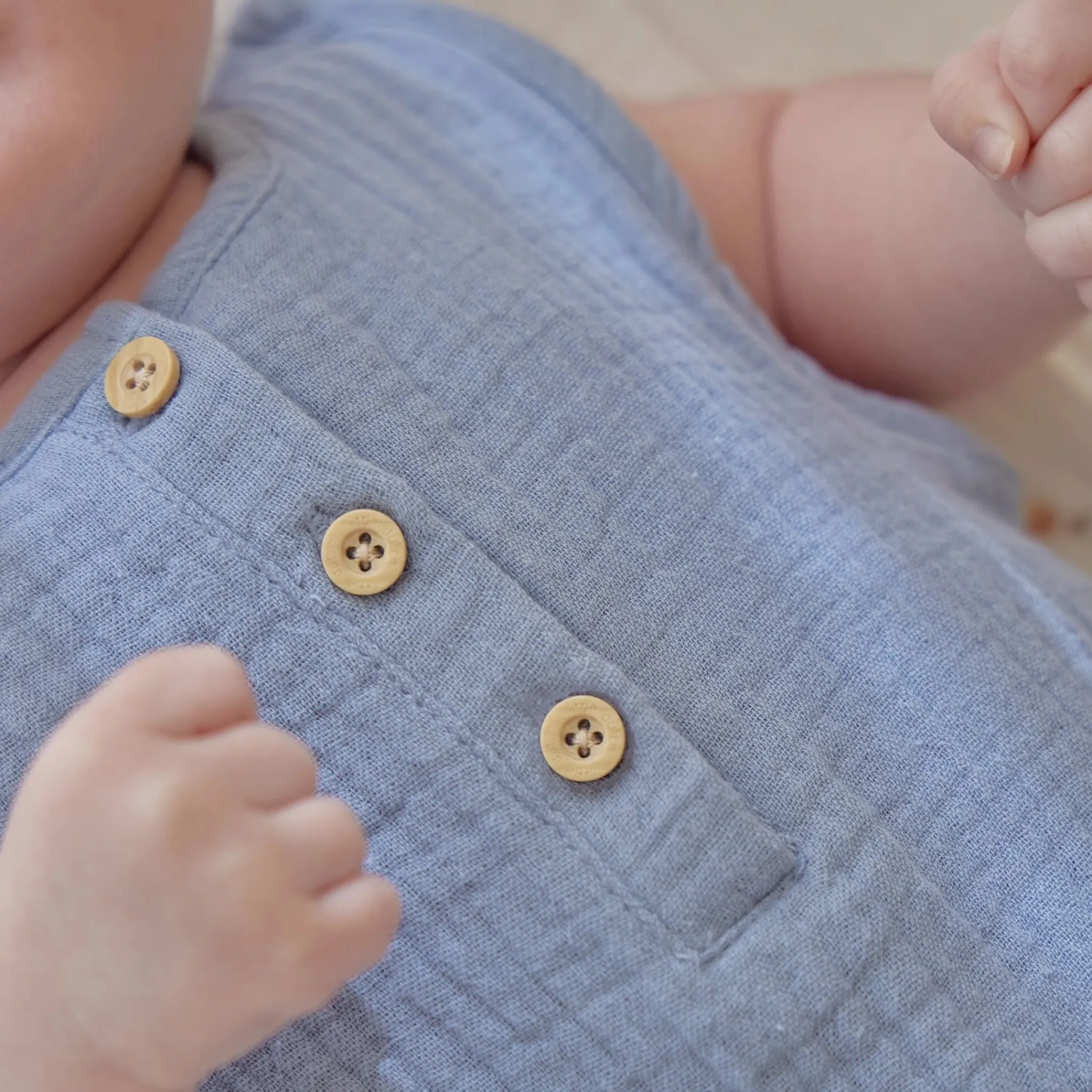 Little Dutch Sleeveless romper - Blue Sale