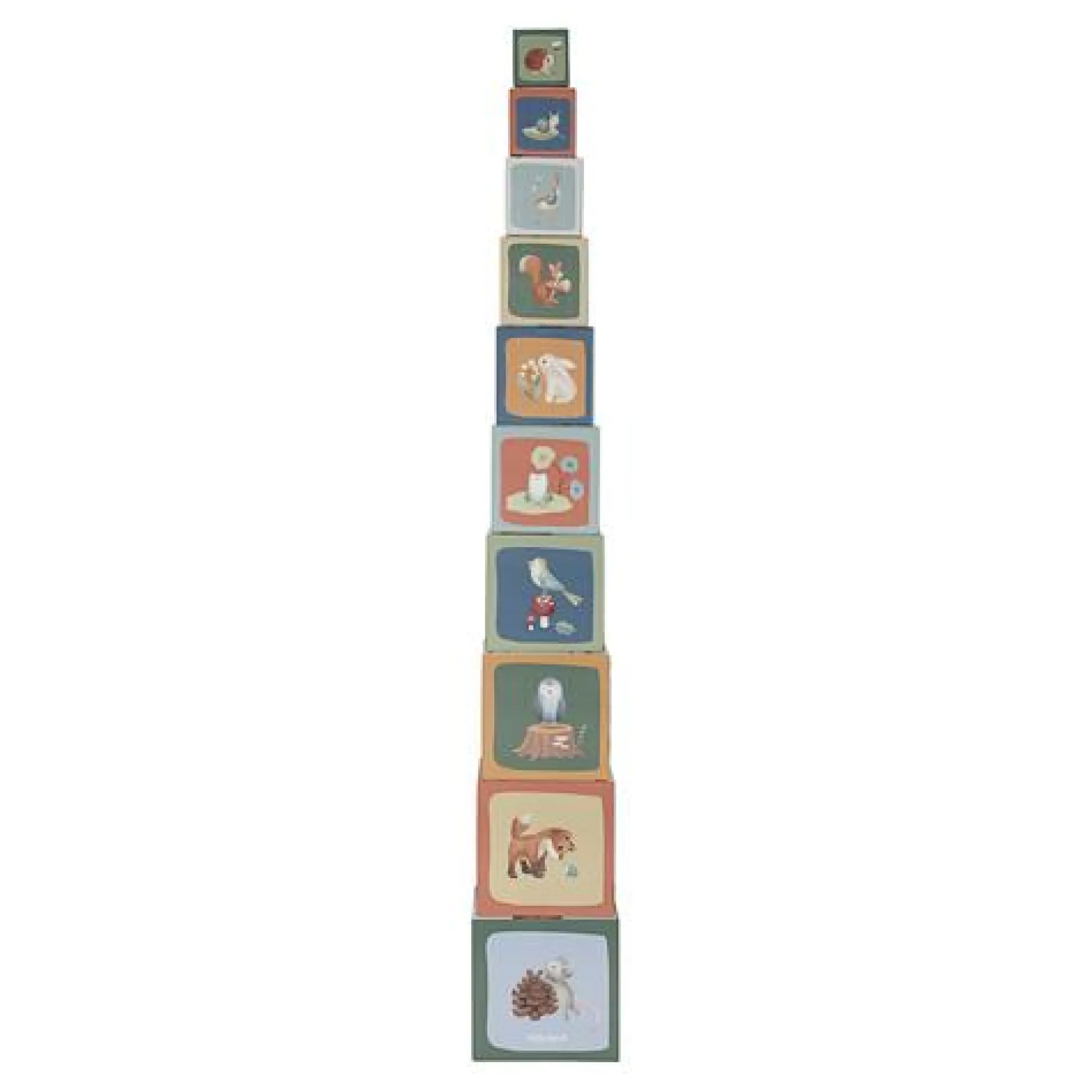 Little Dutch Stacking blocks - Blue - Forest Friends