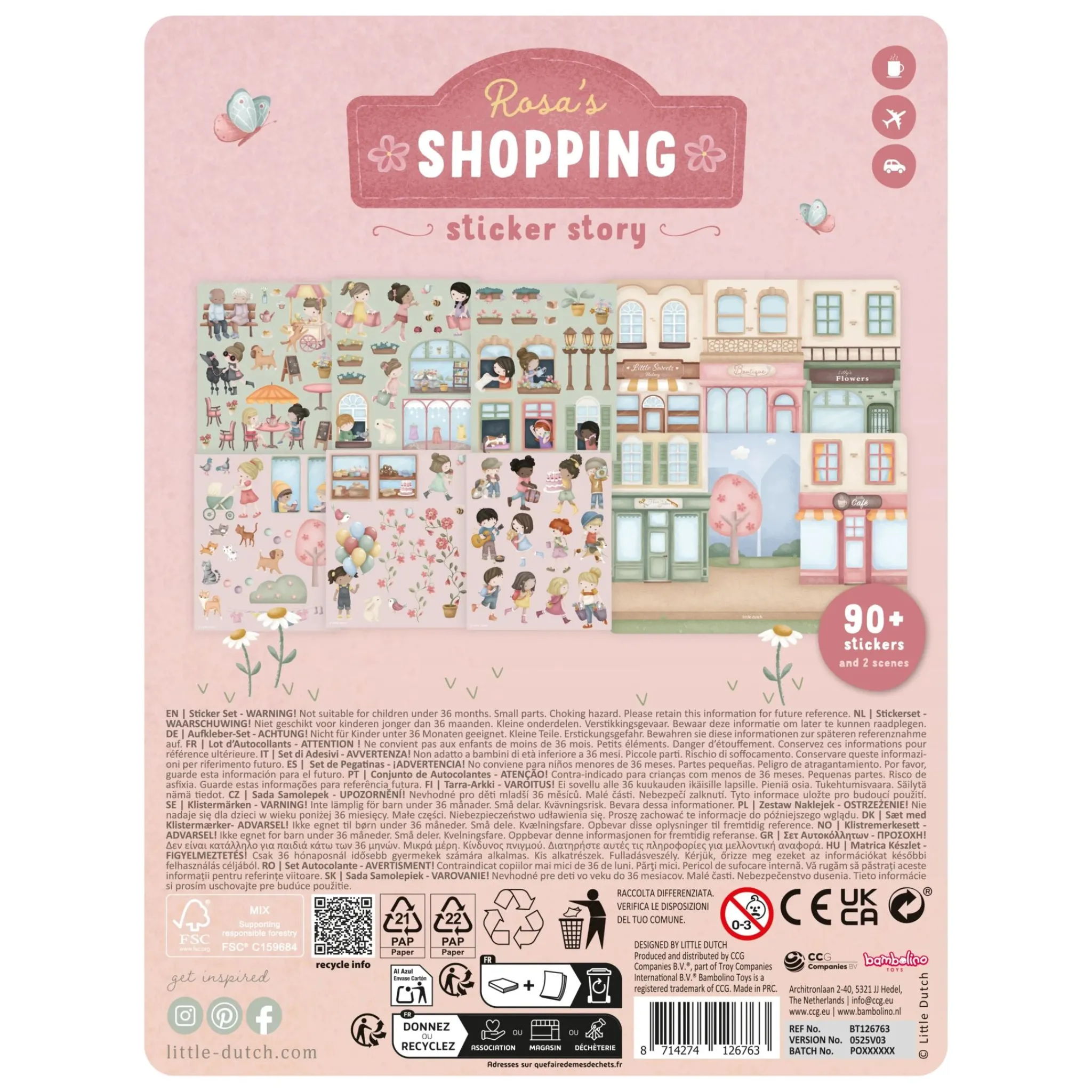 Little Dutch Stickers - Essentials - Pink New