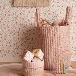 Little Dutch Storage basket XL - Pink - Fairy Floral