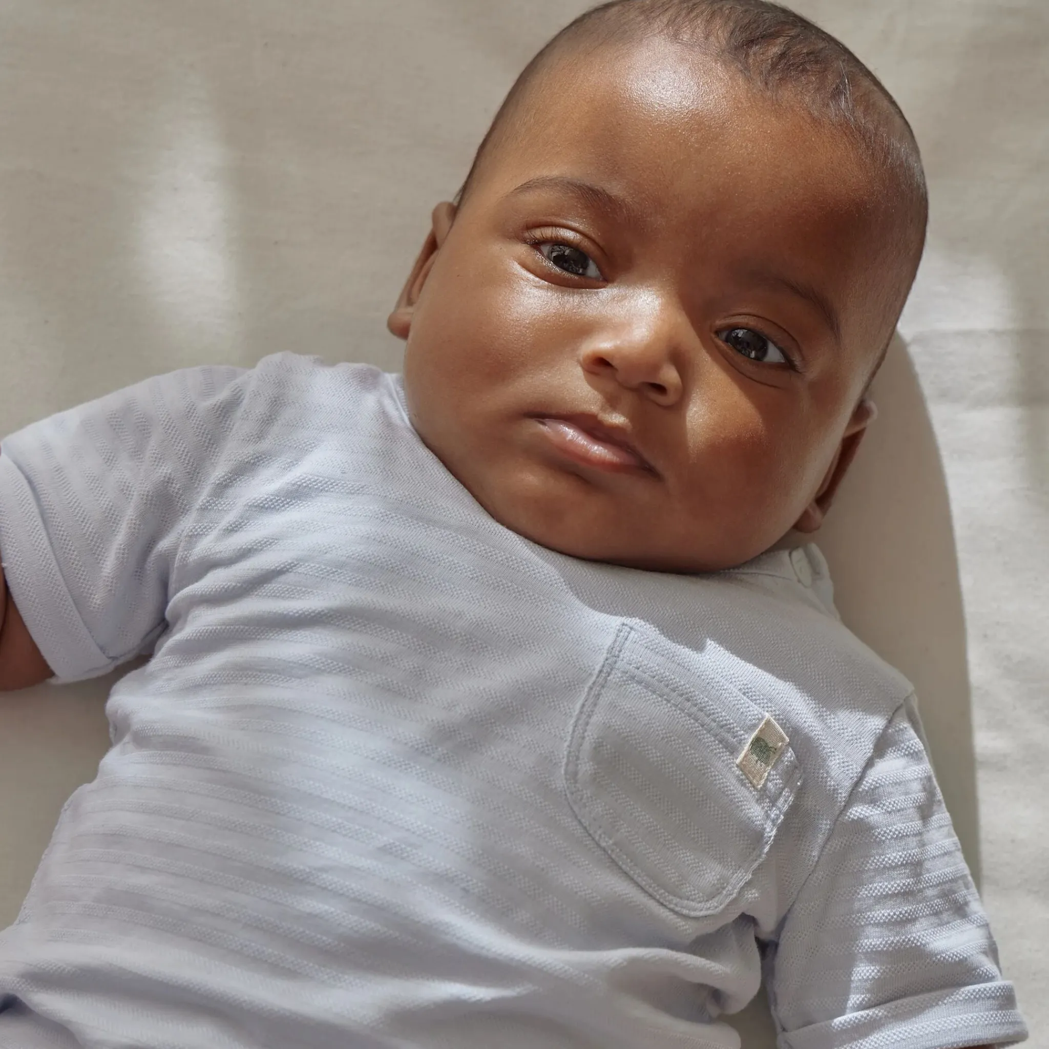 Little Dutch Striped shirt short sleeve - Blue Online