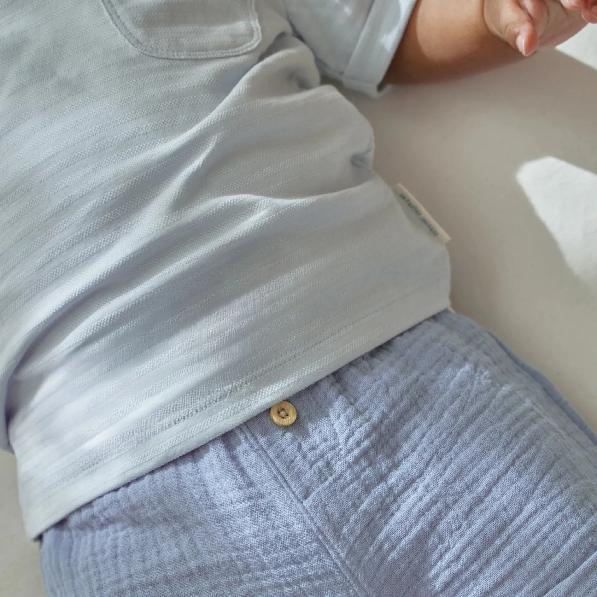 Little Dutch Striped shirt short sleeve - Blue Online