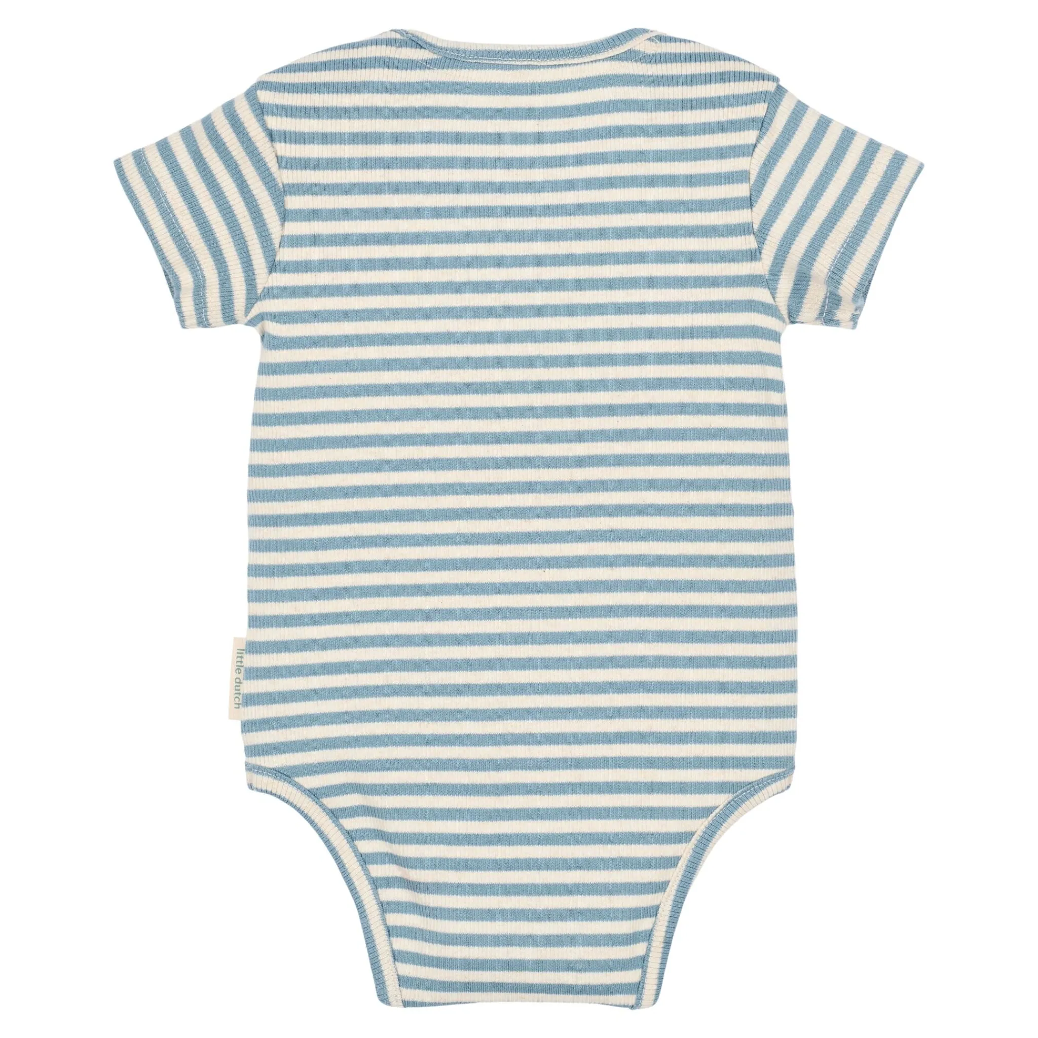 Little Dutch Striped short-sleeve romper - Blue Discount