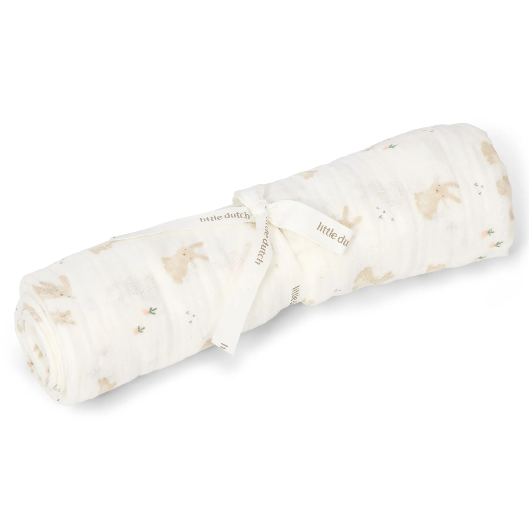 Little Dutch Swaddle - White - 120 cm - Newborn Naturals - Baby Bunny Online