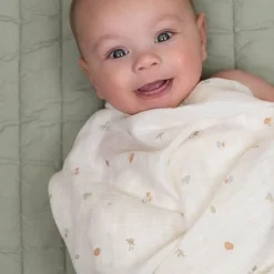 Little Dutch Swaddle - White - Size 120 cm - Forest Friends - Forest Treasures New