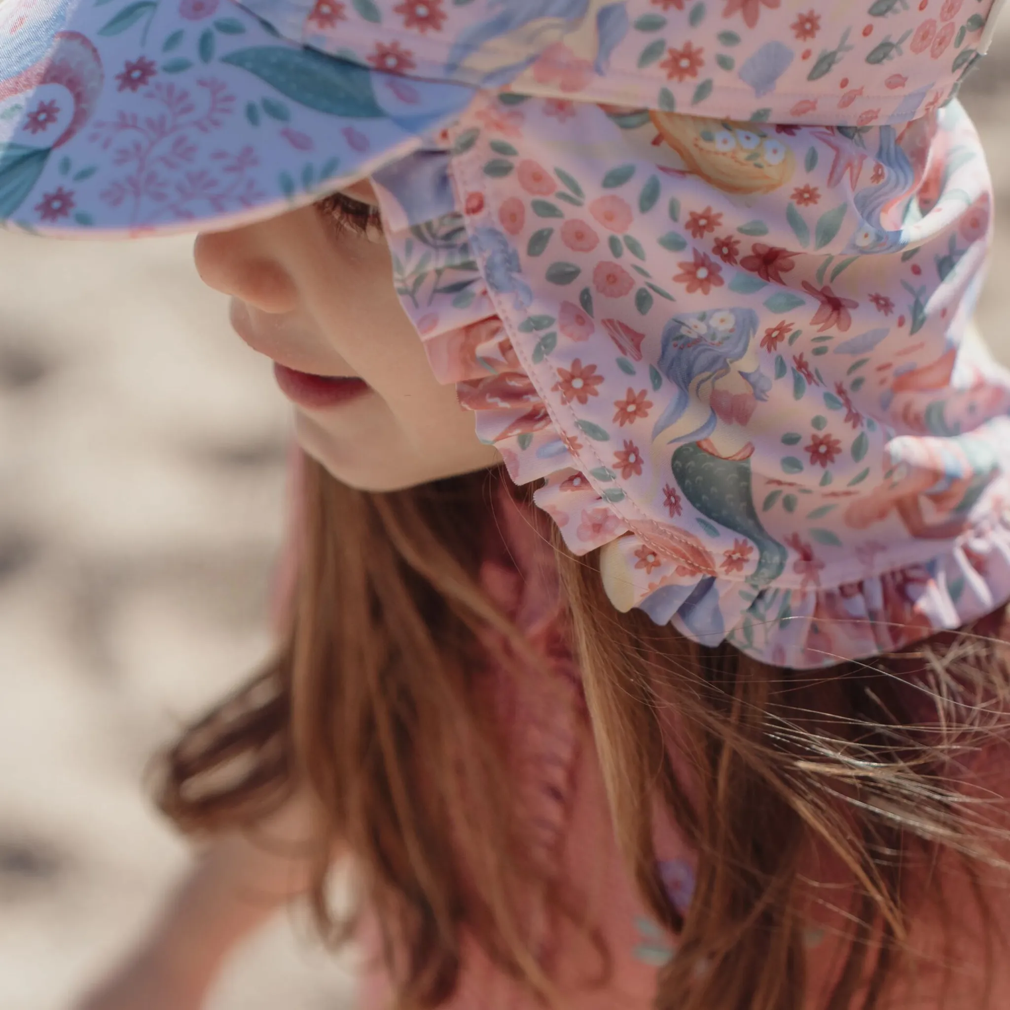 Little Dutch Swim Cap - Pink - Mermaid Print Outlet