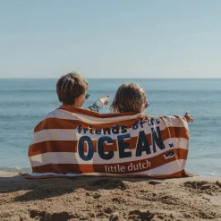 Little Dutch Swim Coll. 26 Beach towel Ocean world Brown stripe - 60cm X 120cm New