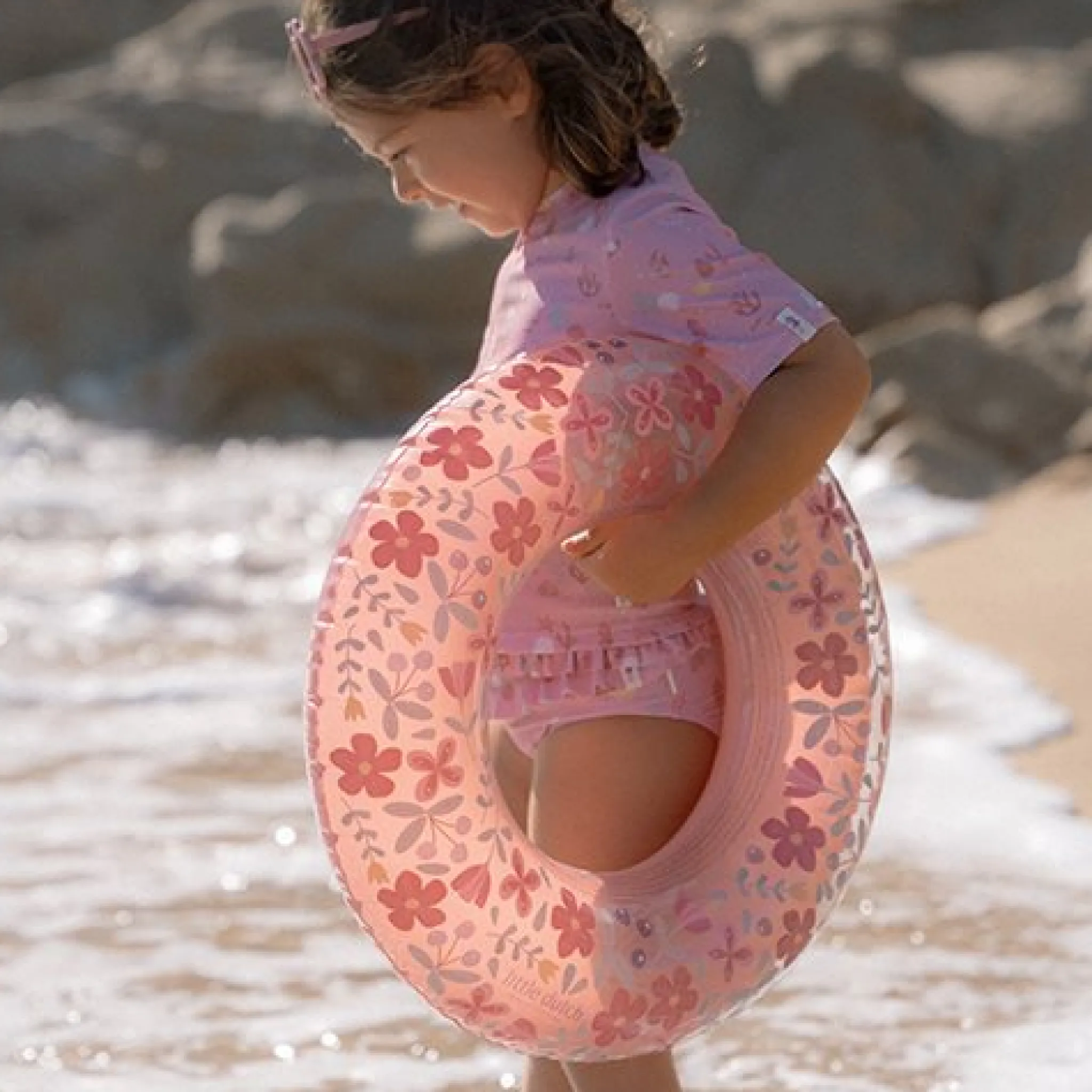 Little Dutch Swim Ring Pink Flowers 50 cm Online
