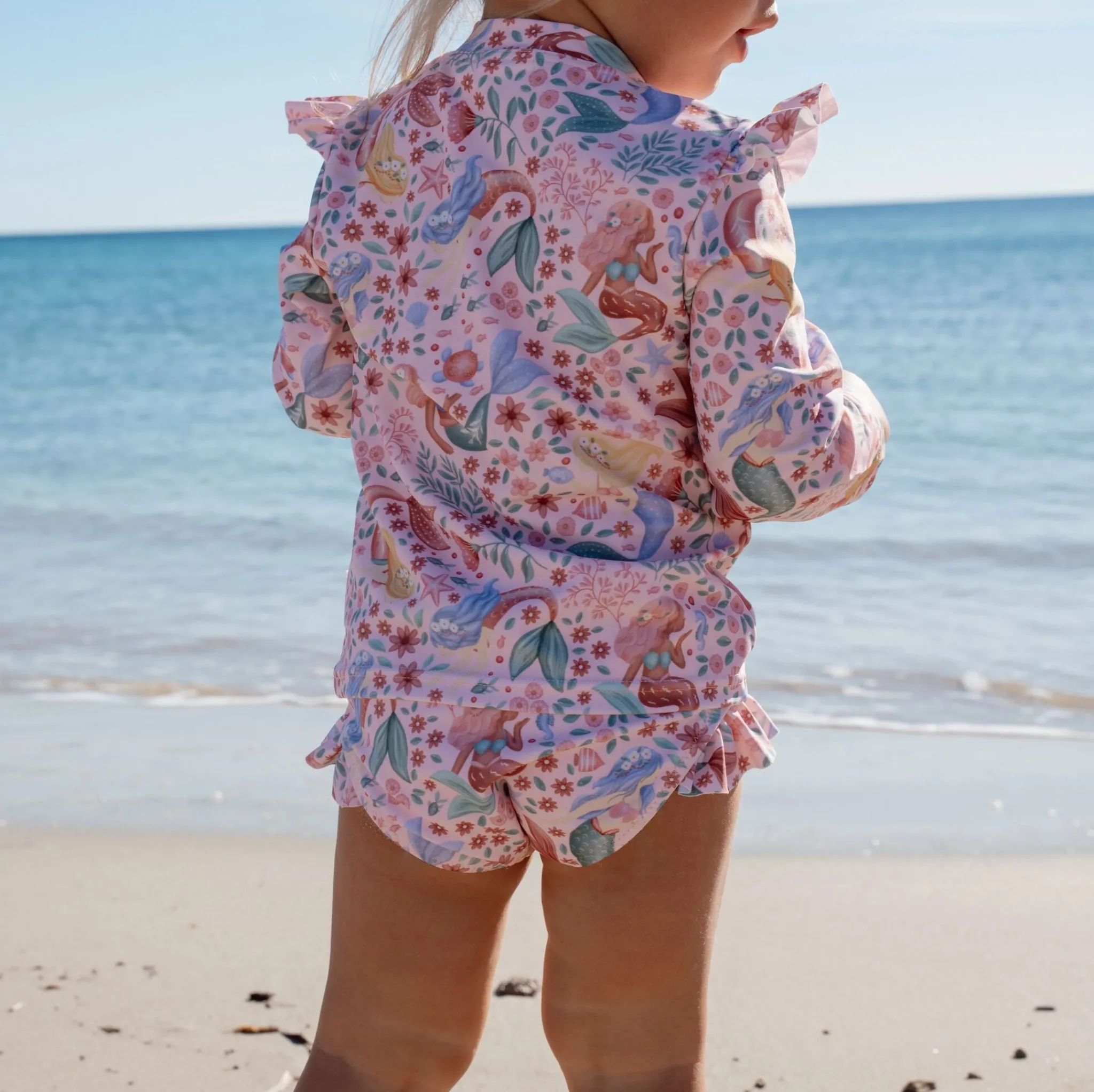 Little Dutch Swim set - UPF 40 - Pink - Mermaid print Online