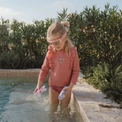 Little Dutch Swim shirt long sleeve - UPF 40 - Pink - Glitter