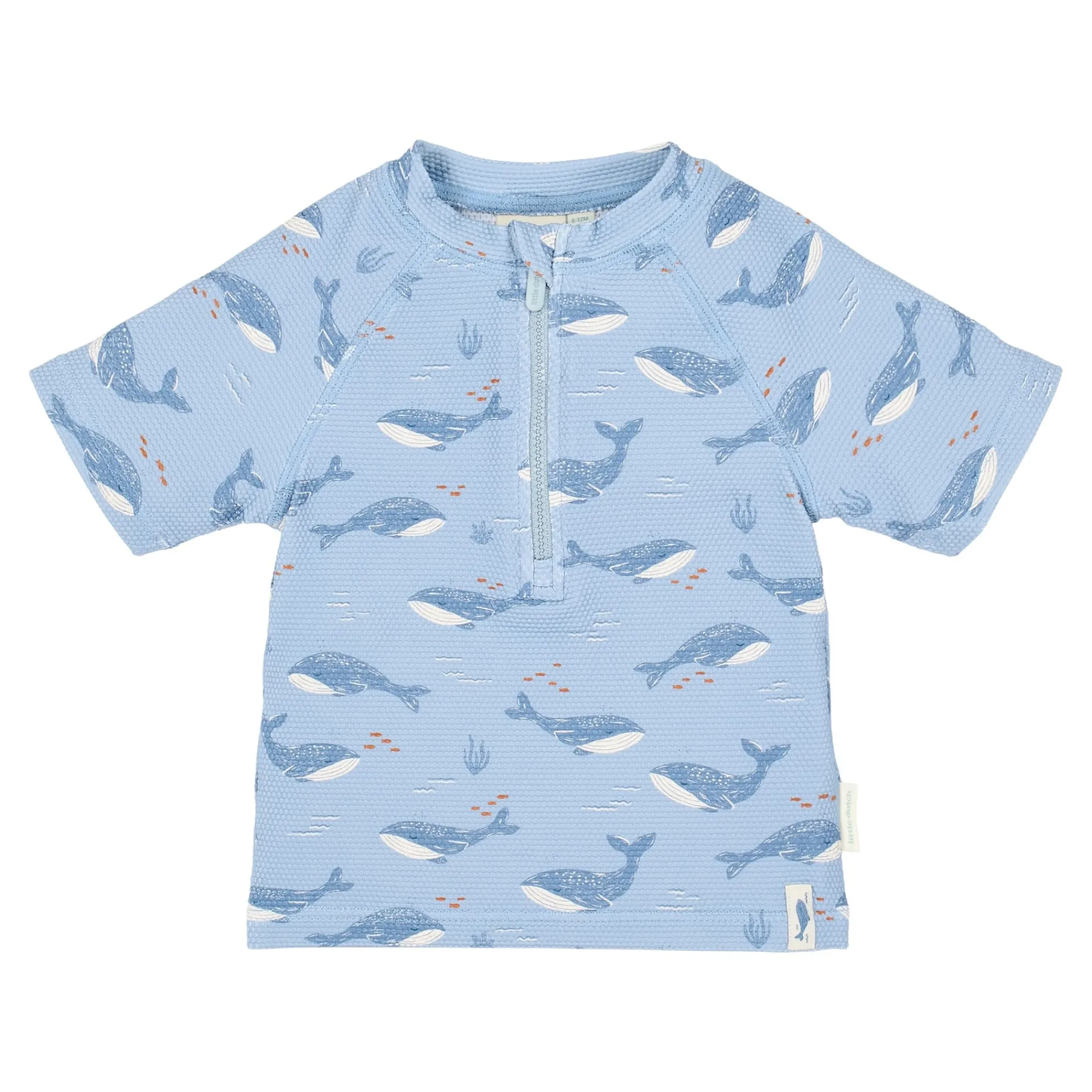 Little Dutch Swim shirt short sleeve - Blue - Ocean Splash Hot