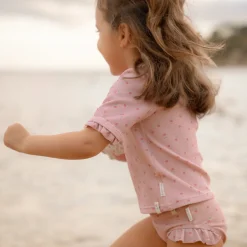 Little Dutch Swim shirt short sleeve - Light pink - Sunny Flowers Sale