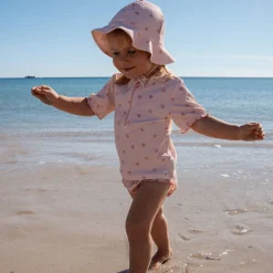 Little Dutch Swim shirt short sleeve - Pink - Shells Online