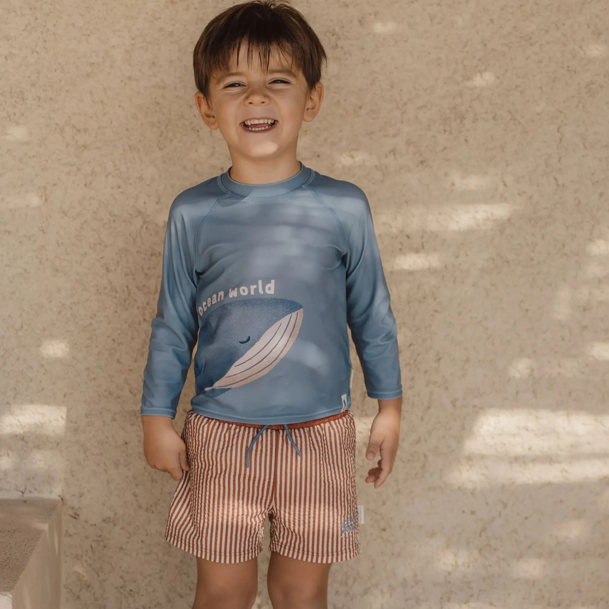 Little Dutch Swim shorts - Brown - Ocean Brown Stripes Outlet