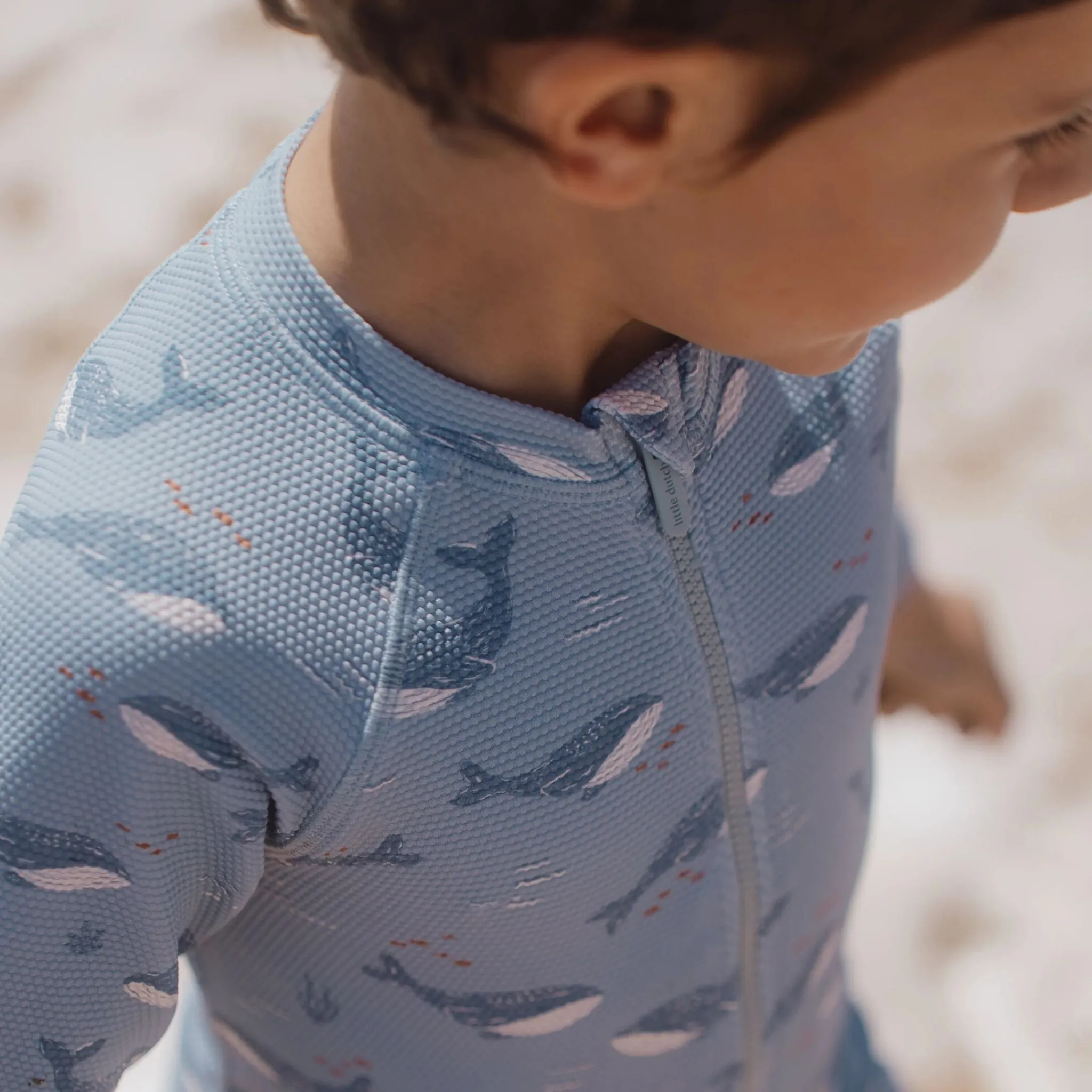Little Dutch Swimsuit long sleeve - UPF 40 - Blue - Ocean Splash Best