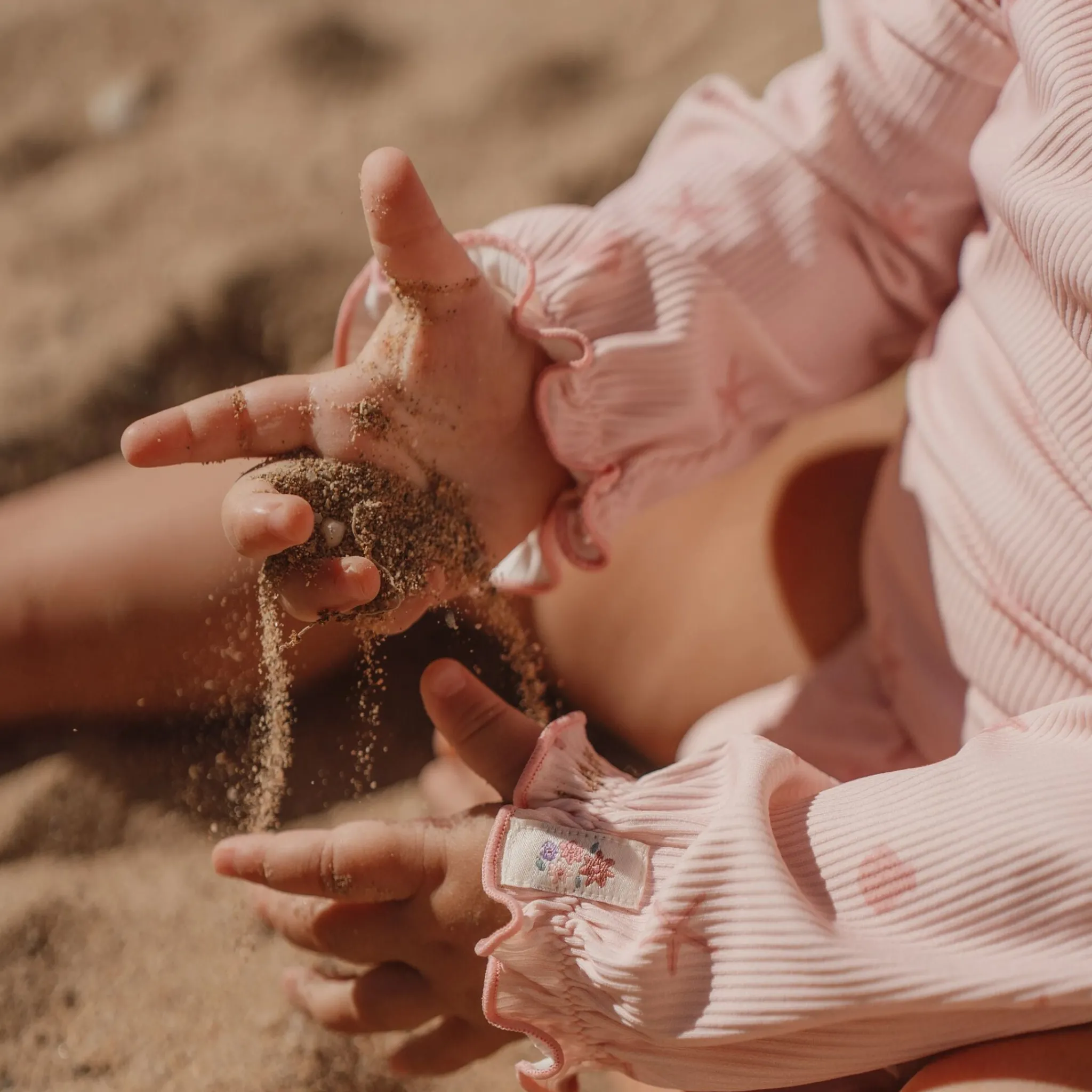 Little Dutch Swimsuit long sleeve - UPF 40 - Pink - Shells Outlet