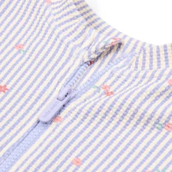 Little Dutch Swimsuit long sleeve - UPF 40 - Purple - Stripes Hot