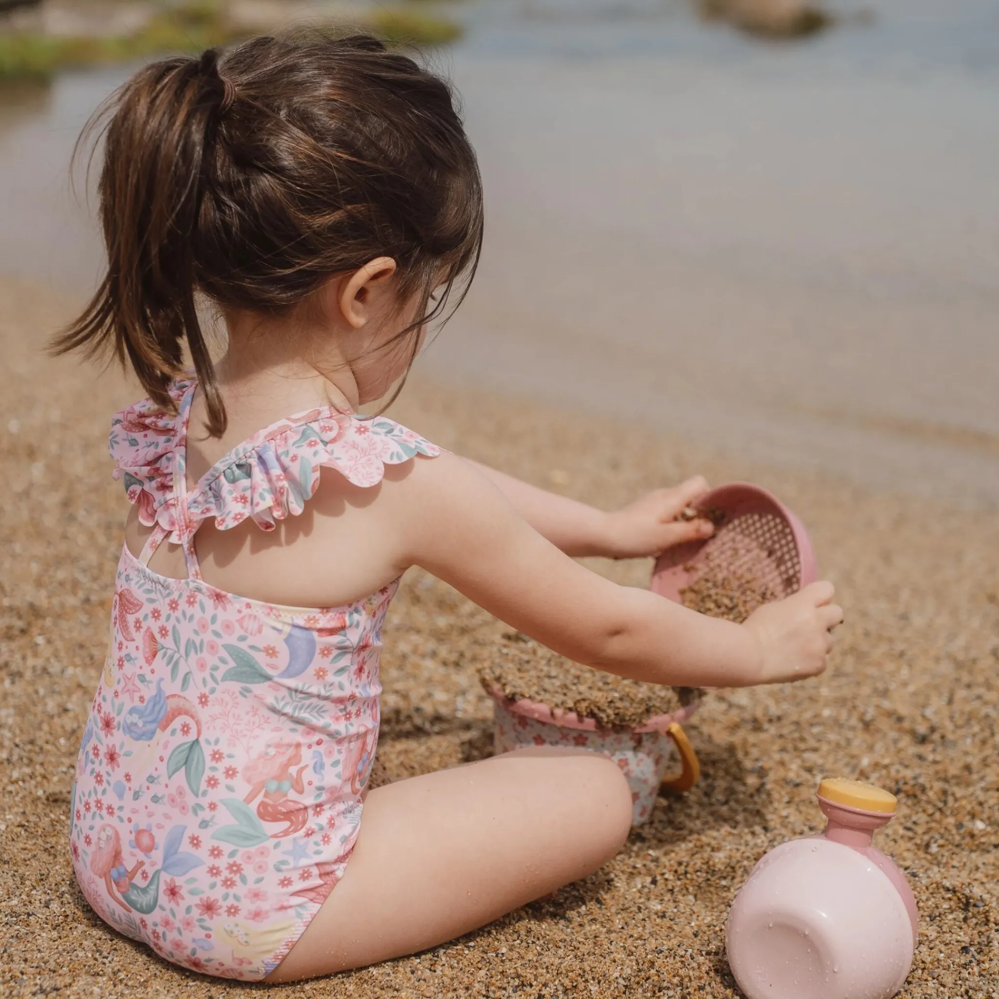 Little Dutch Swimsuit - Pink - Mermaid Print Outlet