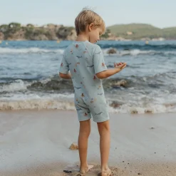 Little Dutch Swimsuit short sleeve - Green - Ocean Friends Online
