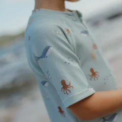 Little Dutch Swimsuit short sleeve - Green - Ocean Friends Online