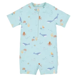 Little Dutch Swimsuit short sleeve - Green - Ocean Friends Online