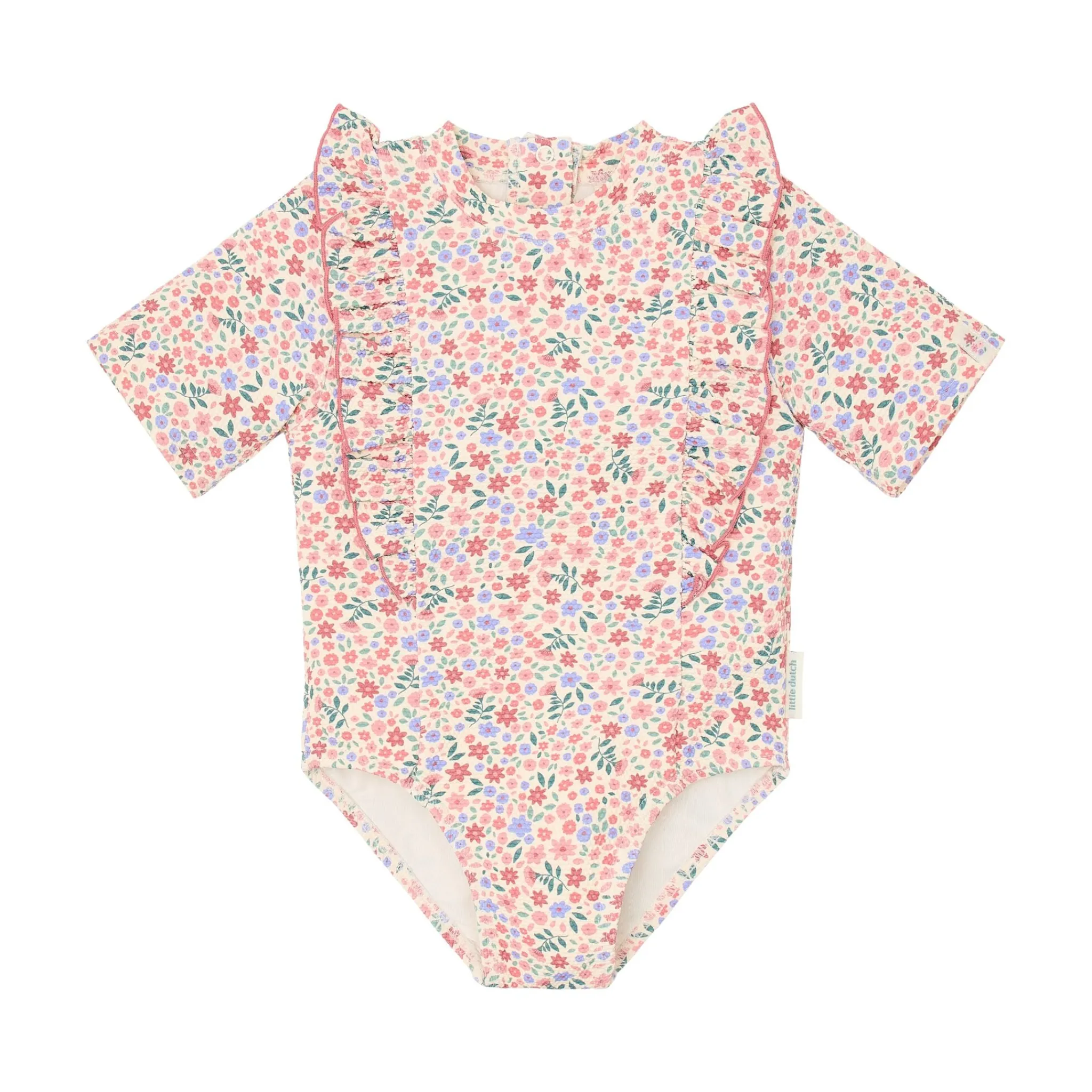 Little Dutch Swimsuit short sleeves - Floral print
