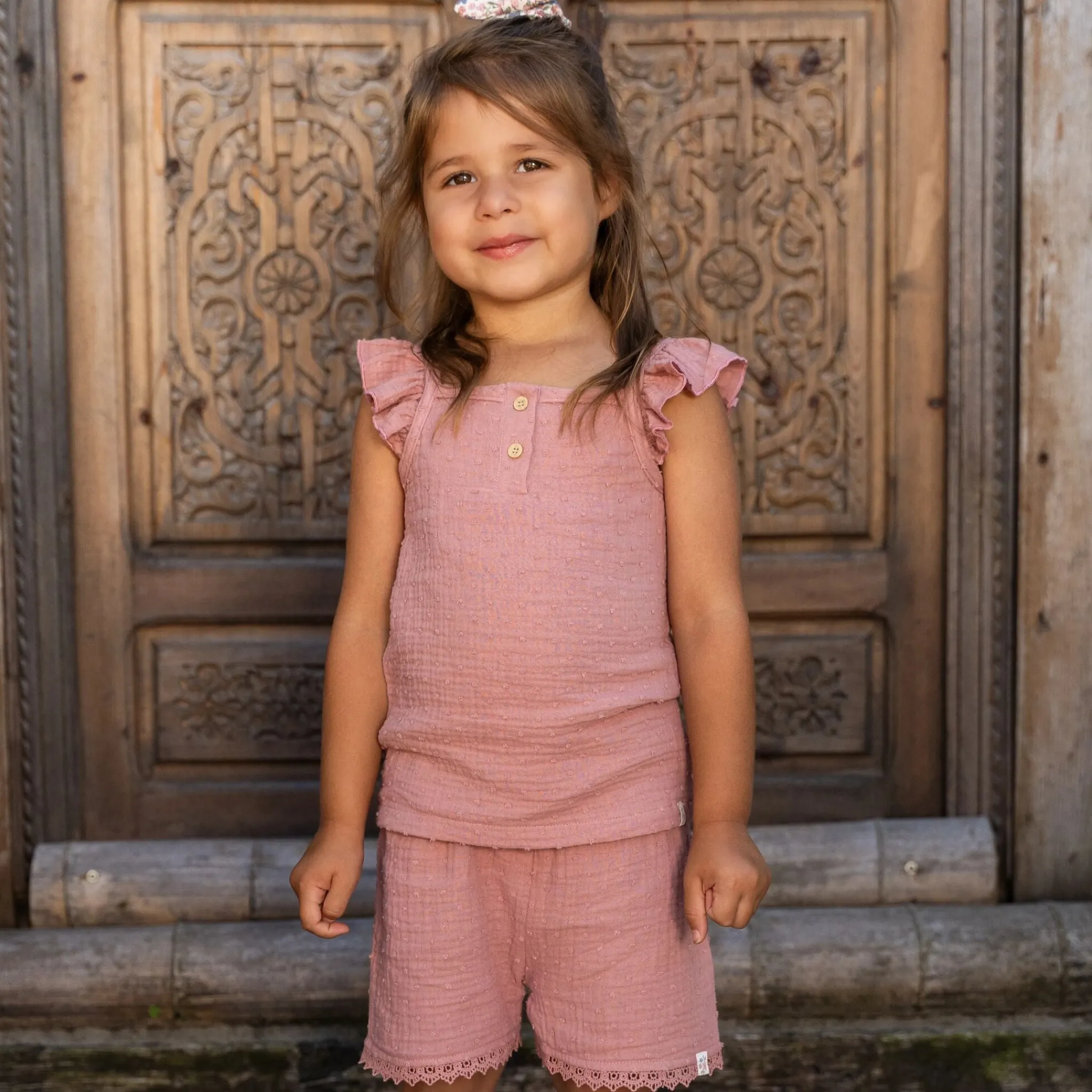 Little Dutch Tank top - Ruffles - Pink Online