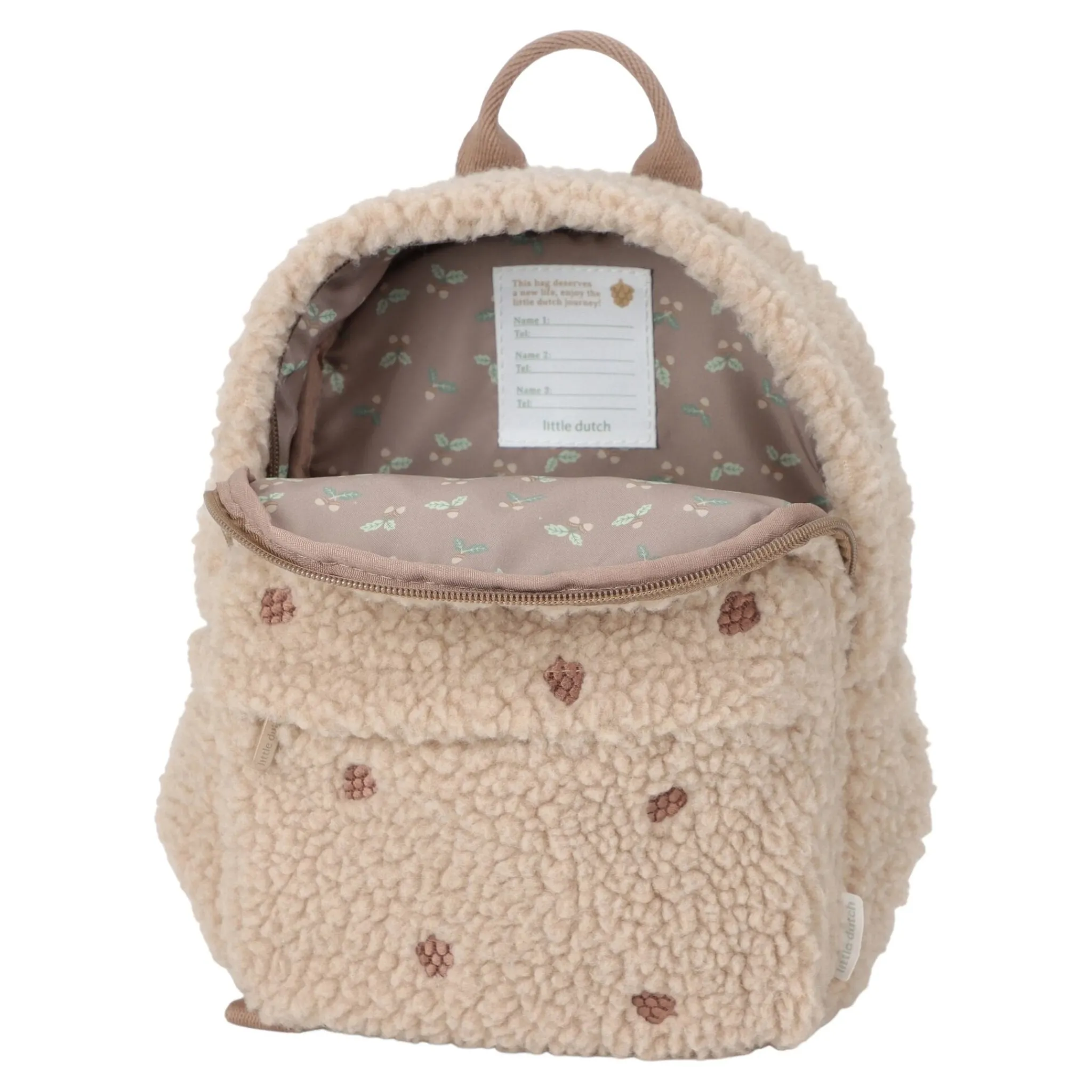 Little Dutch Teddy backpack taupe Best