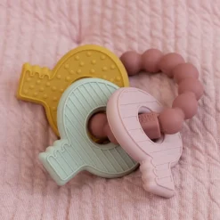 Little Dutch Teething toy keychain pink Discount