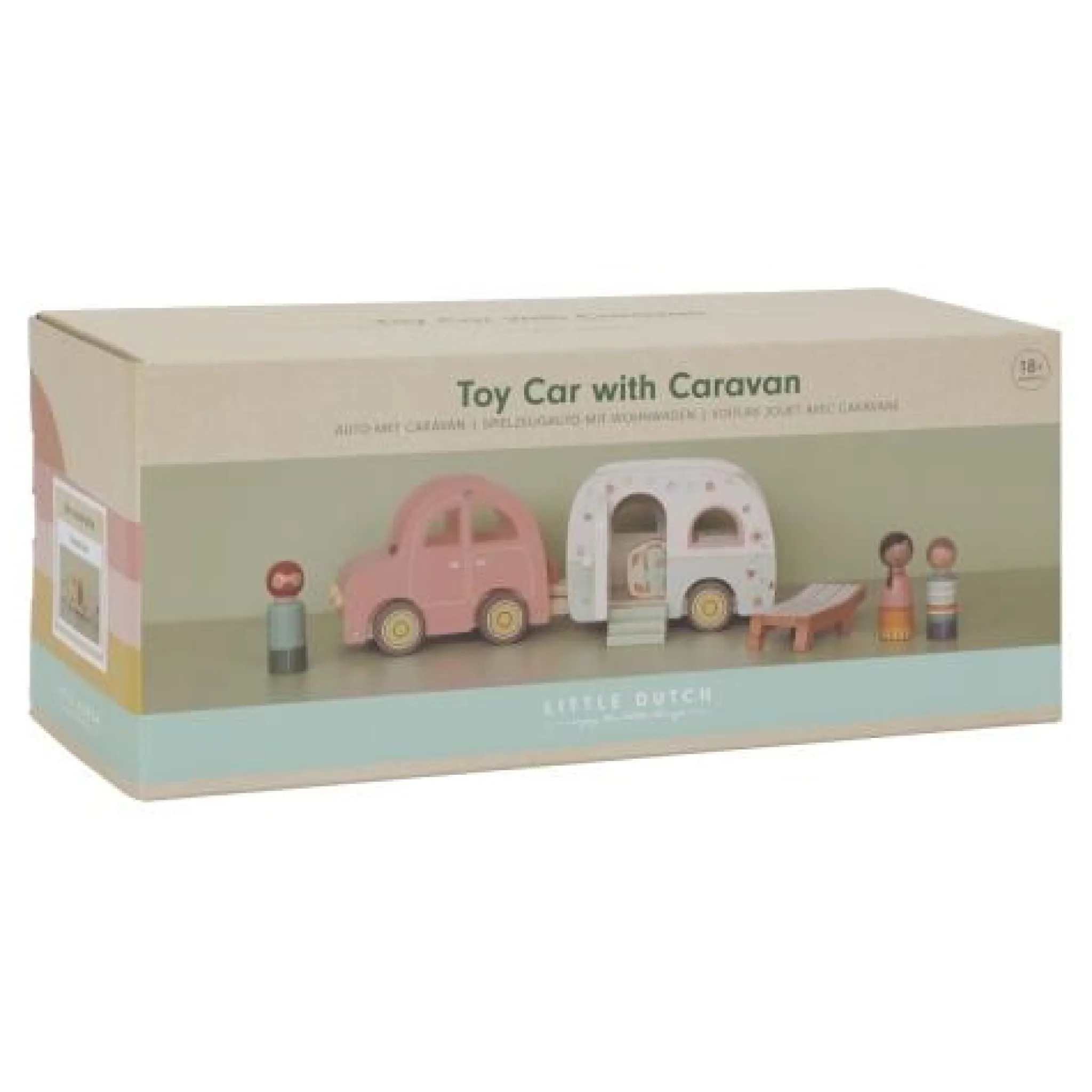Little Dutch Toy car with caravan - Multicolored - Essentials Clearance