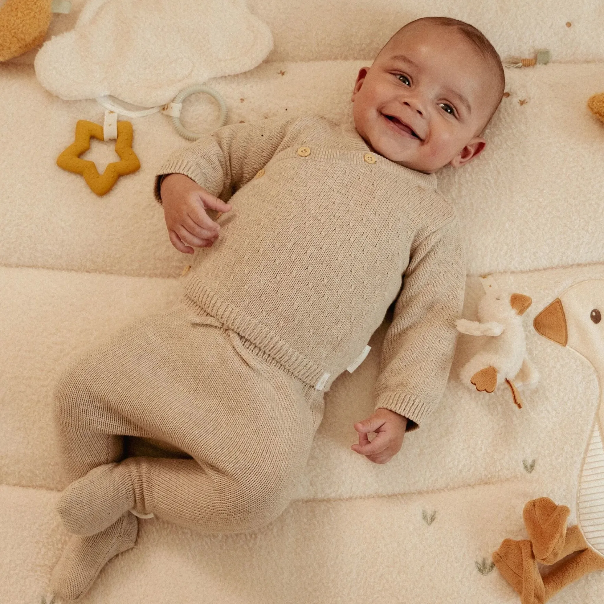 Little Dutch Vest - Beige - Newborn Naturals New