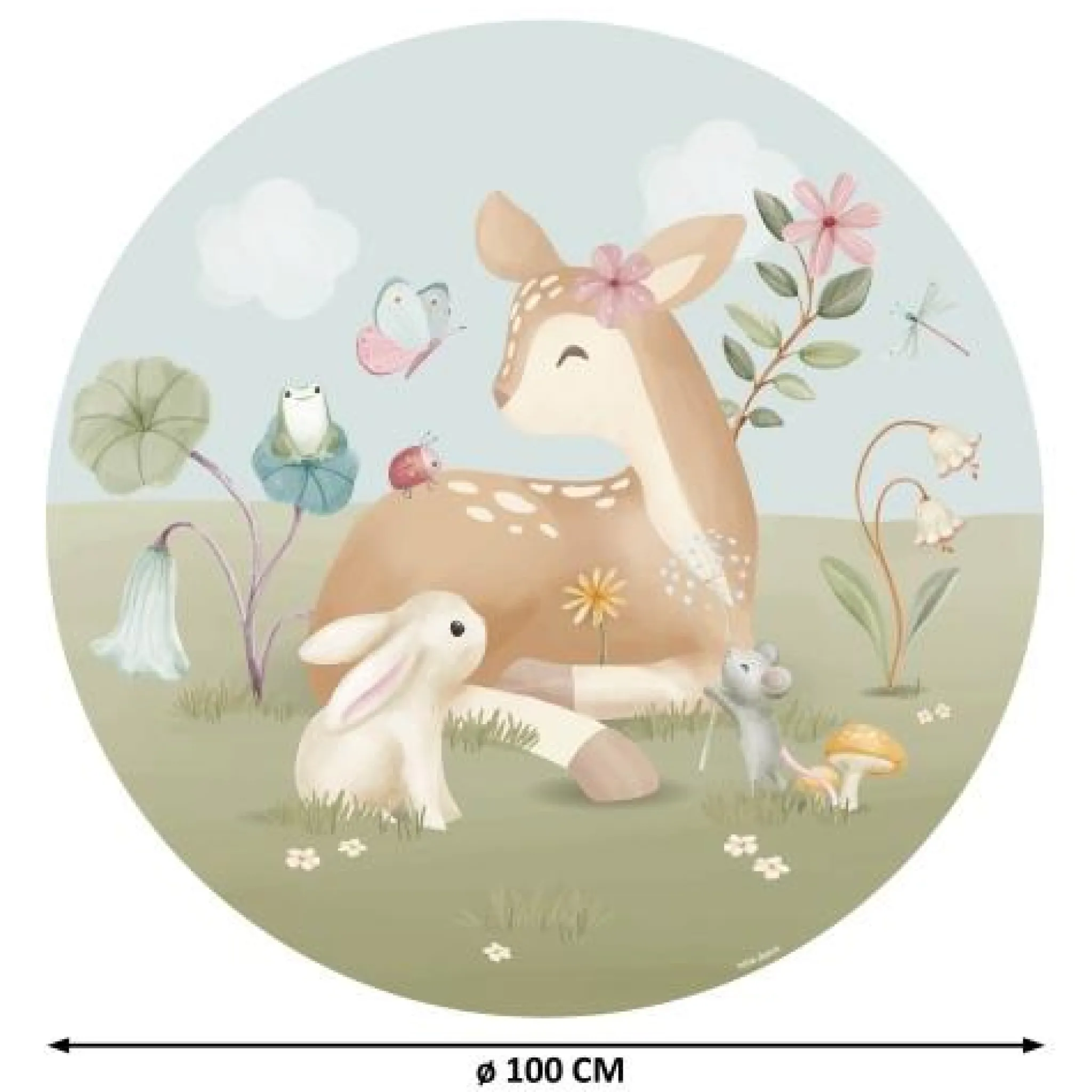 Little Dutch Wallpaper circle - Multicolored - Fairy Garden New